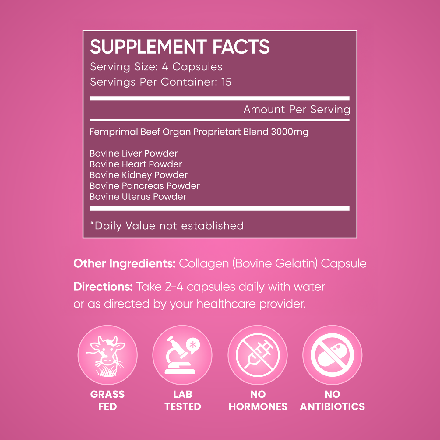 FEMPRIMAL™ Beef Organ Superfood Capsules