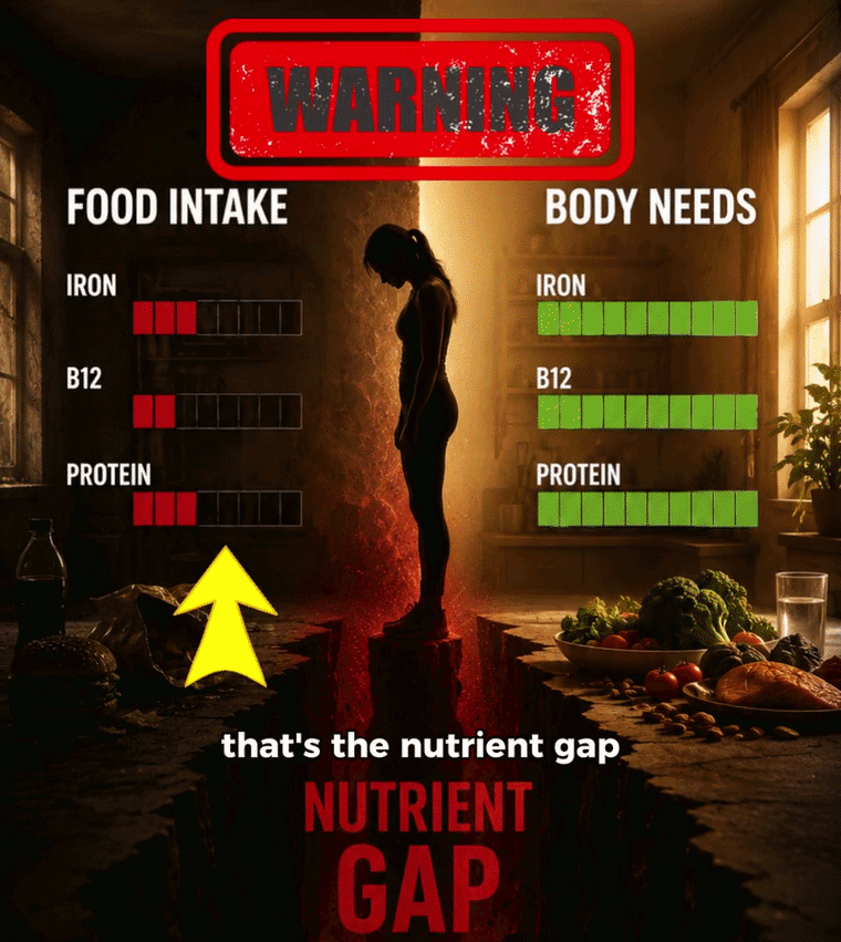 Food intake vs body needs — the nutrient gap